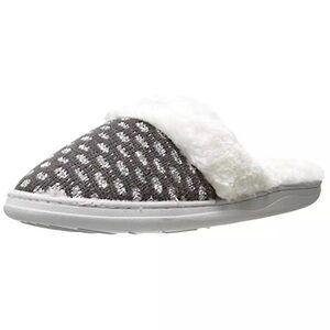 - Gray Metallic Fur Slippers! NEW!